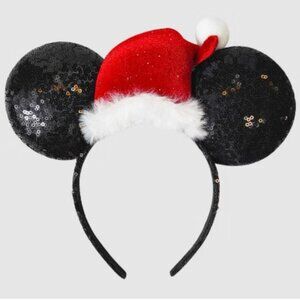 Mickey Mouse Santa Ear Headband-Brand New With Tag